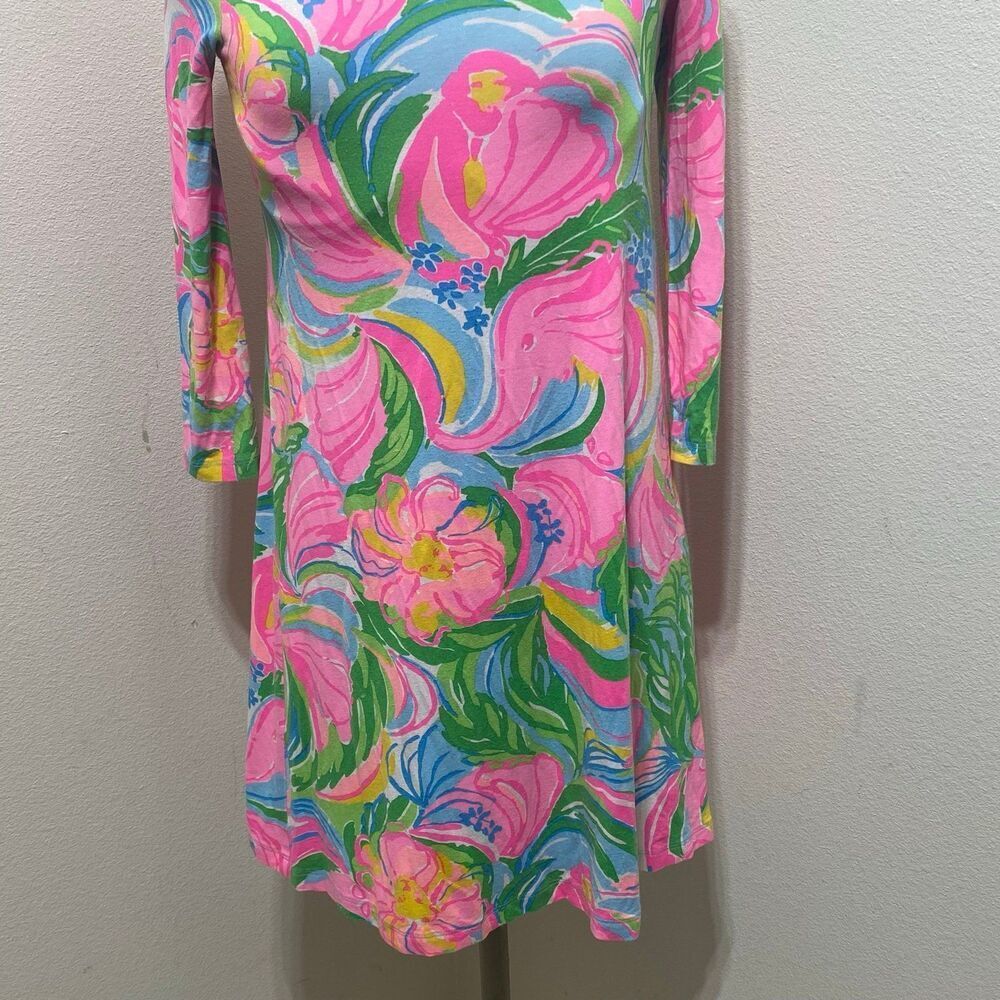 Lilly Pulitzer Ophelia Swing Dress XXS Elephant Monkey Lion Green Blue Pink - Picture 3 of 11